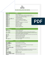 Lista de Atalhos No Excel - XLSX - Atalhos