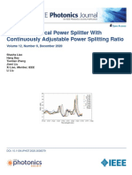 Integrated Optical Power Splitter With Continuously Adjustable Power Splitting Ratio