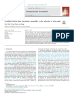 A Unified Critical State Constitutive Model For Cyclic Behavior of Silty Sands