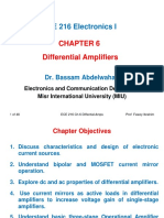 EEG284 Electronics II Chapter - 6 - Differential Amplifiers