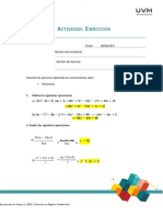 Actividad 7 Ejercicios de Desigualdades y Ecuaciones Con Valor Absoluto