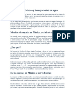 Las Sequias en Mexico y La Mayor Crisis de Agua