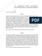 Funcionamento Da Administração Pública Moçambicana: Influência Da Cultura Organizacional Na Secretaria Distrital de Morrumbala