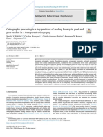 Orthographic Processing Is A Key Predictor of Reading Fluency in Good and