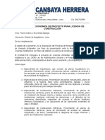 Propuesta Economica para Elaboracion de Proyecto Fines de Licencia SR Frank Ardiles