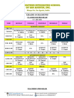 Classroom and Teachers Program Template