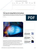 The Case For Using PON For 5G Fronthaul - Lightwave