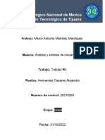 Trabajo #9 Analisis de Mecanismos