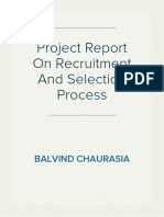 HR Project Report On Recruitment and Selection Process