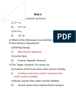 Nuclear and Particle Physics Questions