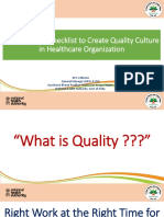 Self Assessment Quality Audit Checklist For Quality Culture