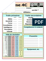 Système 4C Fiche de Personnage