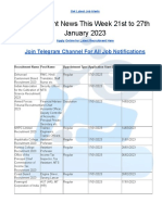 Employment News This Week 21st To 27th Jan 2023