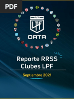 LPF Data - Reporte RRSS Clubes LPF - Septiembre 2021