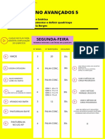 Treino Avançados 5: Segunda-Feira