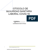 Protocolo Seguridad Sanitaria Laboral Covid 19 V2