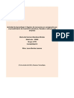 Actividad de Aprendizaje 3 Registro de Mercancias