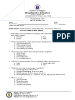 Grade 8 Cookery Diagnostictest Questionnaire