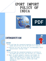 Export Import Policy of India