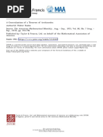 A Generalization of A Theorem of Archimedes