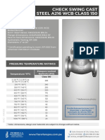 Check Swing Cast Steel A216 WCB Class 150: Pressure Temperature Ratings