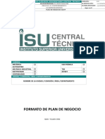 Formato Plan de Negocios Isuct 2022