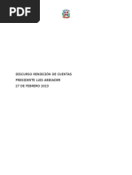 Discurso Rendición de Cuentas Presidente Luis Abinader 27 de Febrero 2023