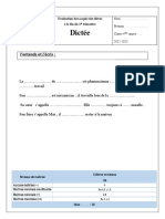 Dictée (1) - 4ème Année