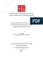 Informe MEDIDA Y OBSERVACIÓN DEL NÚMERO DE REYNOLDS