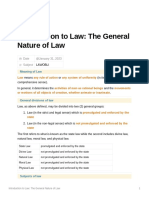 Introduction To Law The General Nature of Law