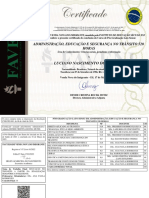 Administração, Educação E Segurança No Trânsito 520 Horas: Luciano Nascimento Dos Santos