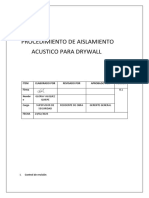 Procedimiento de Aislamiento Acústico para Drywall