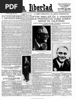 Tib Erlad: Autonomismo Y Separatismo Upton Sinclair Da A Conocer Sus Propósitos Como Gober-Nador de California