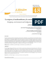 La Empresa, El Medioambiente y La Comunidad Indígena