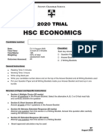 2020 - HSC Economics Trial - Sydney Grammar School