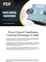 Power Control Transformer Used and Advantages in India