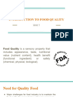 Introduction To Food Quality