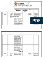 Planejamento Anual de Educação Física - 4º Ano - FL