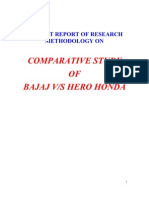 Summer Training Report On Bajaj Vs Hero Honda