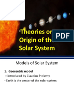 2 Theories On The Origin of The Solar System