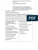 Characteristics Good Measuring Tool