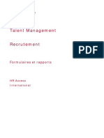 Recrutement - Formulaires Et Rapports