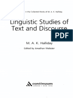 Linguistic Studies of Text and Discourse - Volume 2 (Collected Works M A Halliday)