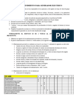 Plan de Mantenimiento para Generador Electrico