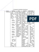 Worksheet Carbohydrate-Related Diseases