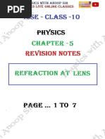 5.Notes..Full - Refraction at Lens..Icse 10