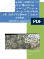 Resumen Ejecutivo Del Proyecto "Planta Tratamiento Alamor"