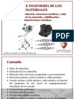 Ciencia e Ingeniería de Los Materiales. Unidad 1. Clase 1