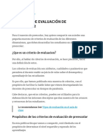 Criterios de Evaluación de Preescolar