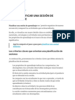 Como Planificar Una Sesión de Aprendizaje - Tu Maestro